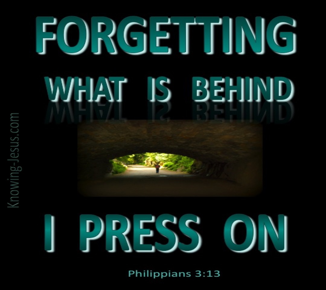 Philippians 3:13 Forgetting What Is Behind (black)